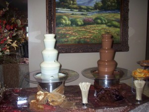 double chocolate fountains