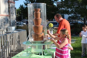 Outdoor chocolate fountains