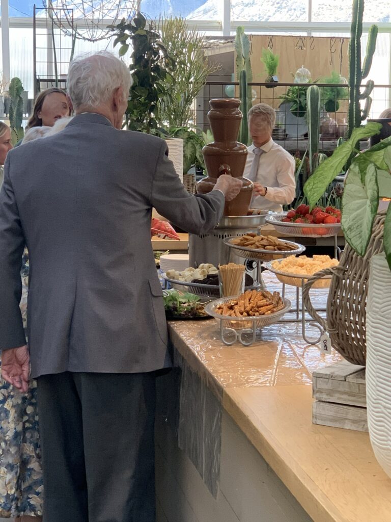 Chocolate fountain for corporate event